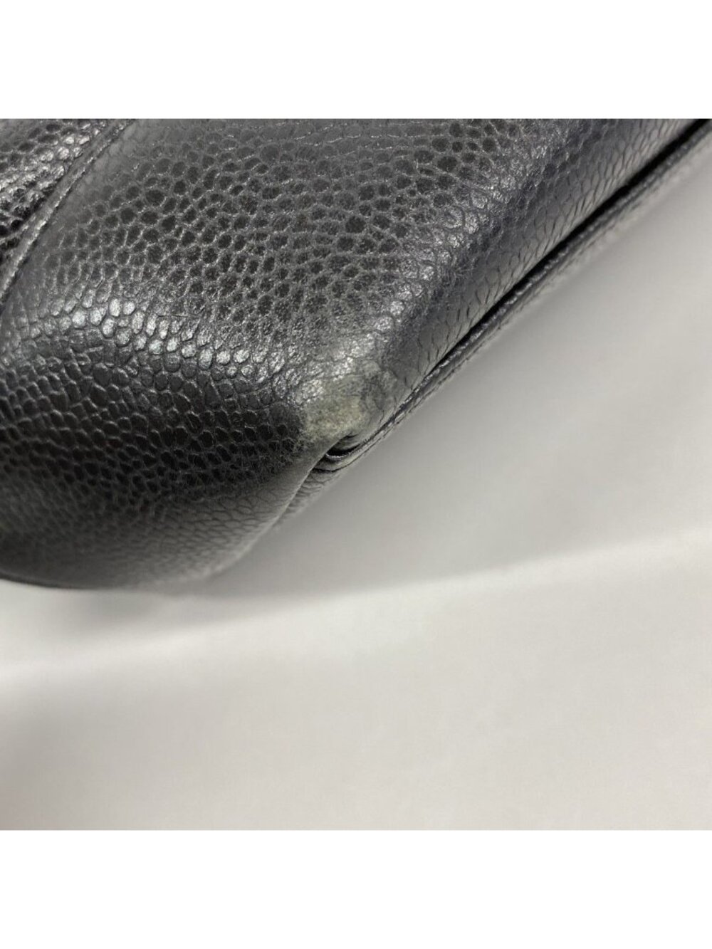 Chanel Chain Tote Caviar Leather Black Gold - Picture 6 of 10